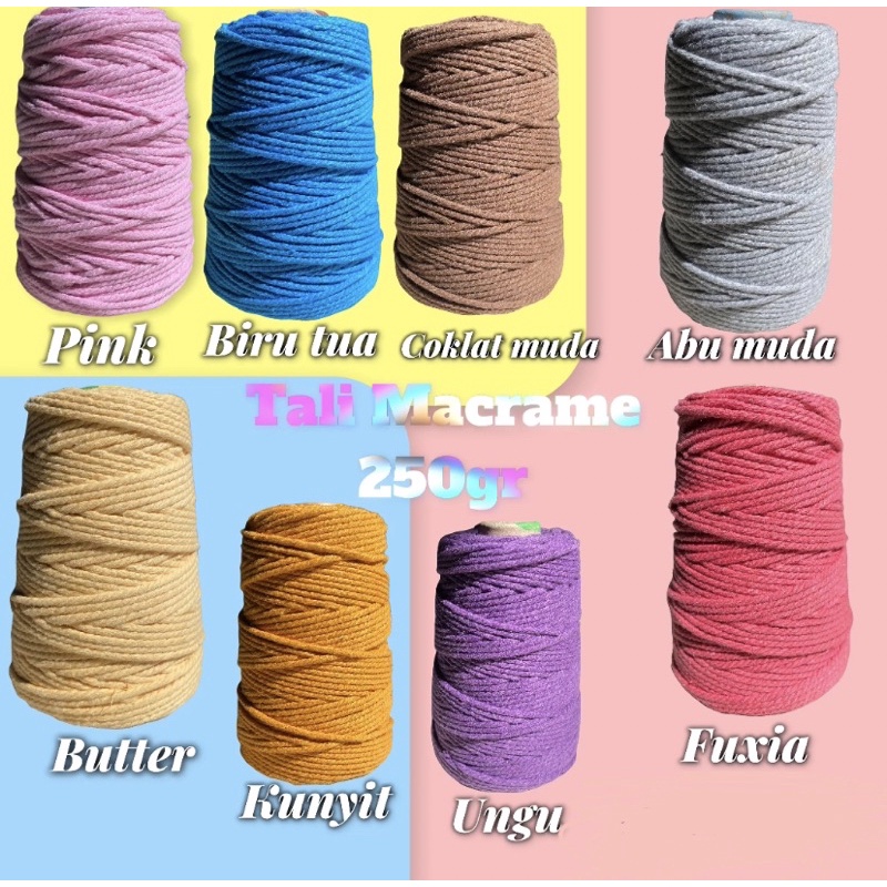 

tali macrame 250gr || tali katun premium size 4mm