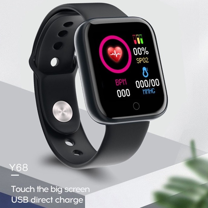 SmartWatch Y68 Bluetooth Sports Smartband  Waterproof Heart Rate Fitness Tracker