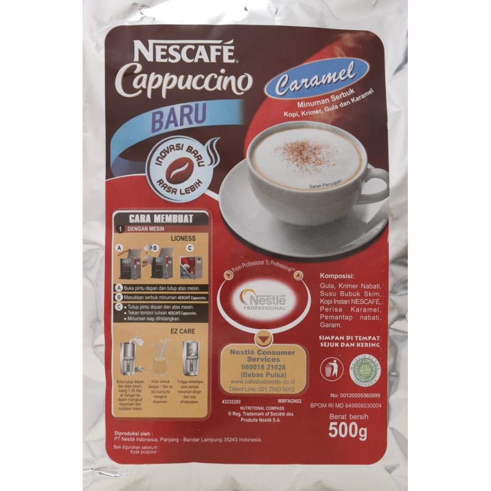 

Nescafe Cappucino Caramel Nestle Pro 500gr - CappucinoCrml