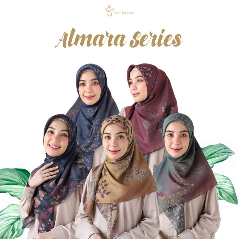 HIJAB VOAL PRINTING - HIJAB SEGI EMPAT - YOUTHSCARF - ALMARA SERIES (REGULER)