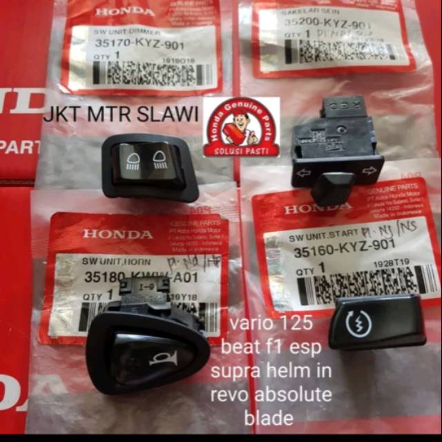 Saklar sein switch starter tombol klakson dimmer jauh dekat ori Honda