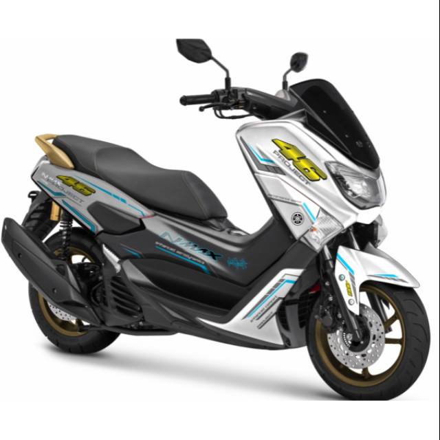 Decal STIKER NMAX LAMA VARIASI STIKER STRIPING PUTIH SIMPLE