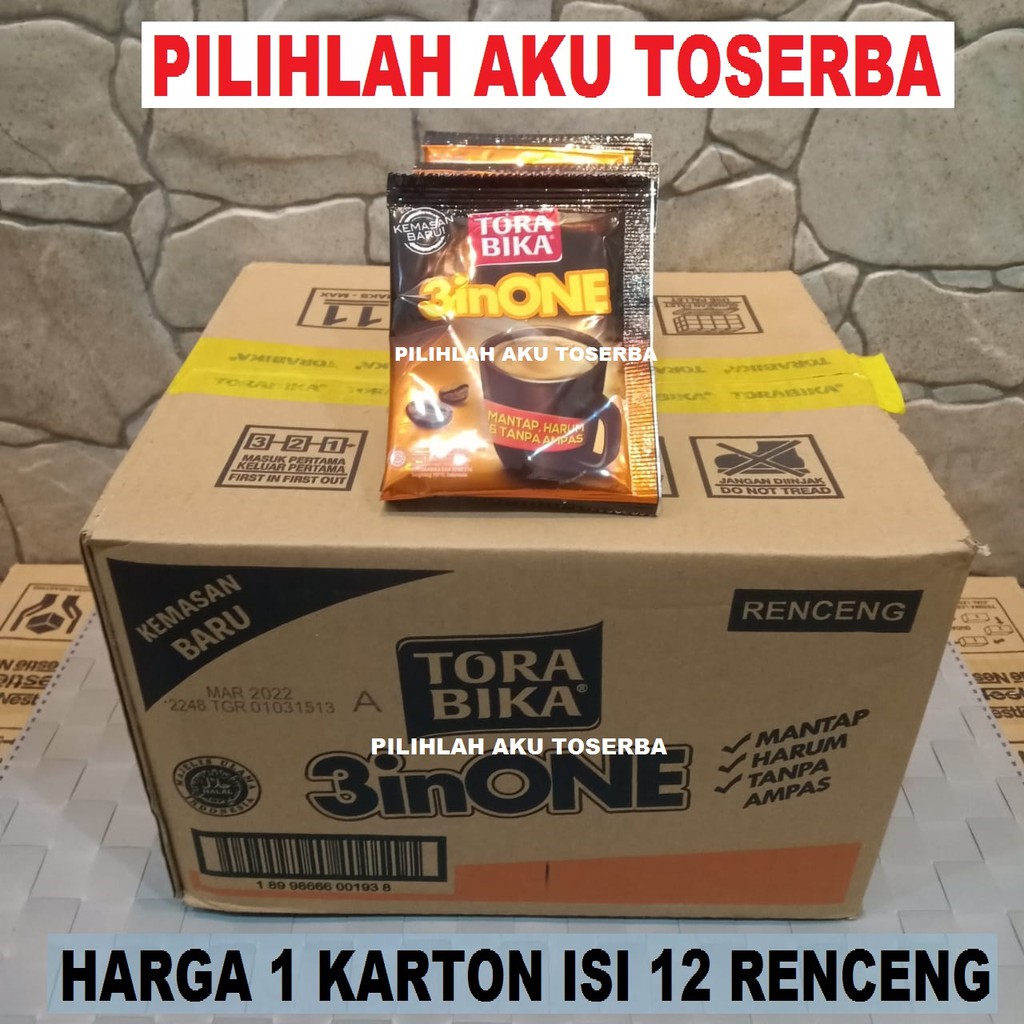 Torabika Kopi 3 in 1 renceng 20gr (HARGA 1 DUS ISI 12 RENCENG)