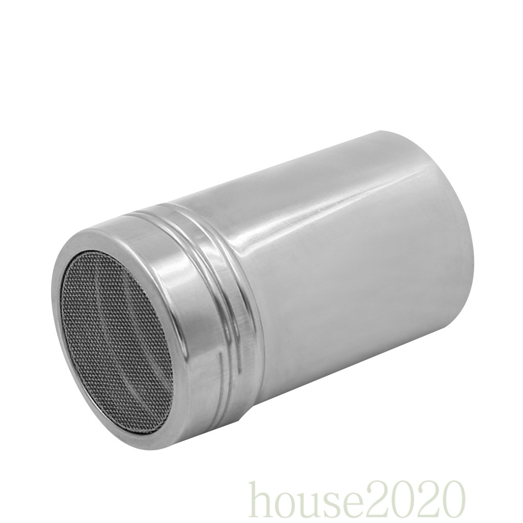 [house2020]Stainless Steel Coffee Powder Dredger Icing Sugar Salt Shaker Cocoa Cinnamon Flour Mesh Sifter Sprinkler