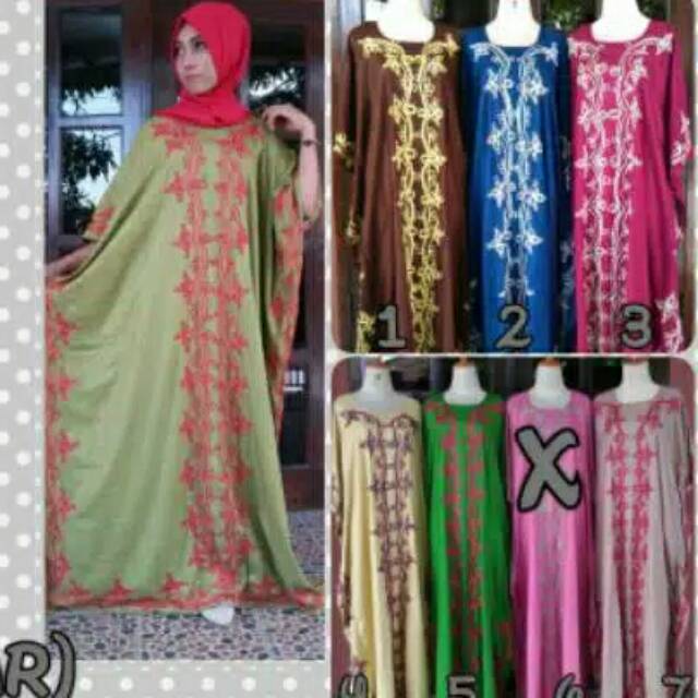 Daster panjang SUPER JUMBO bordir manis