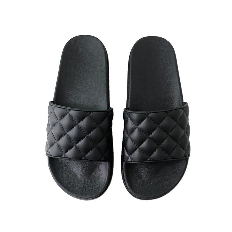  Sandal  Selop  Wanita  Sol Tebal Warna Hitam  Gaya Harajuku 