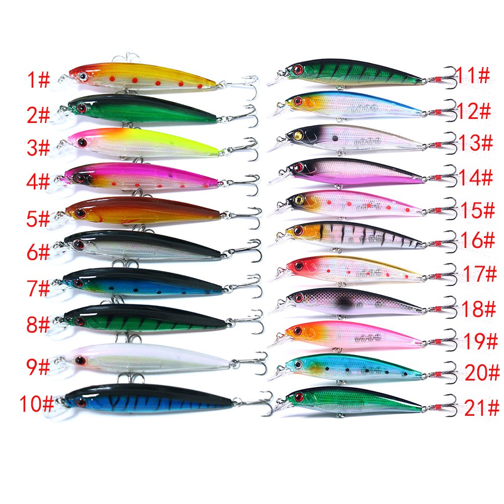 Hengjia 1pc Umpan Pancing Tiruan Bentuk Ikan 11cm 13g Dengan Kail Treble