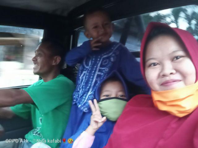 Batik Couple Keluarga Sania Ruffle Ori Ndoro Jowi Motif Kembang Langit