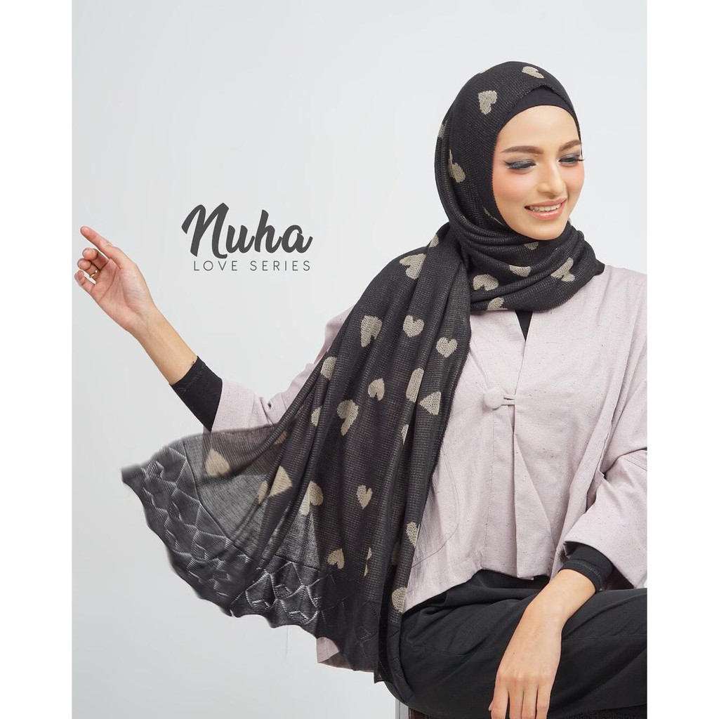 Hijab Rajut Instan Nuha Love Black