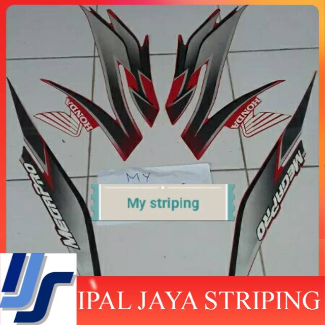 Stiker megapro primus 2008/2009 merah