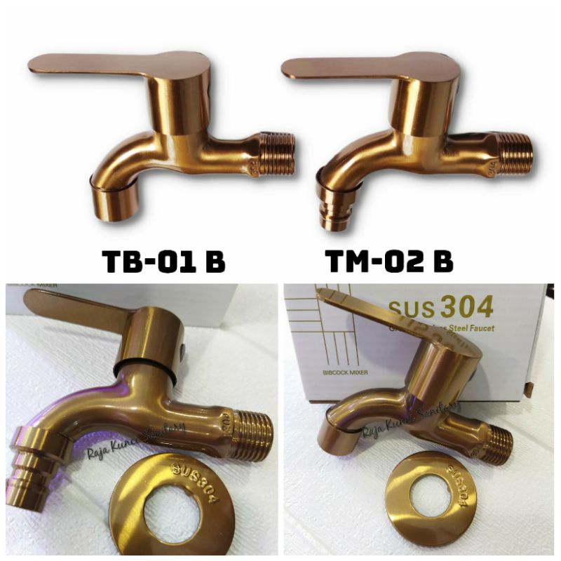 Kran Tembok Kran Taman Stainless SUS 304 Rose Gold/Kran Tembok ROSE GOLD/Kran Taman ROSE GOLD