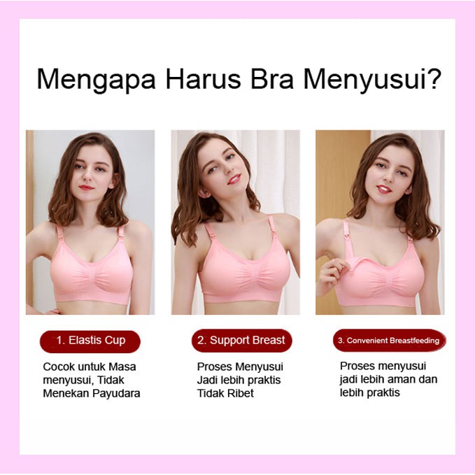 bh menyusui tanpa kawat - bra menyusui busa - bh menyusui