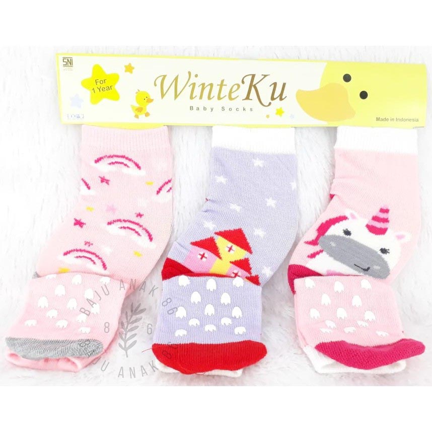 Kaos Kaki Bayi Anti-Slip 3in1 Winteku 1 - 3 Tahun 022.4207