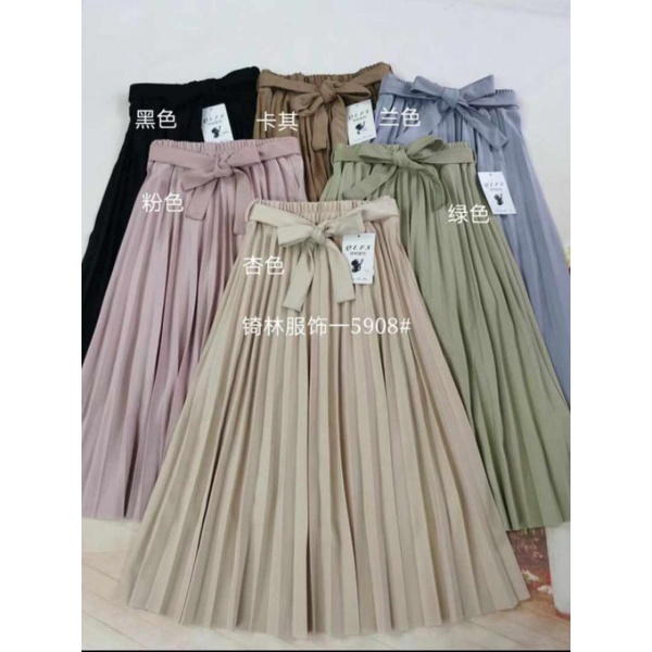 rok plisket midi import 7/9