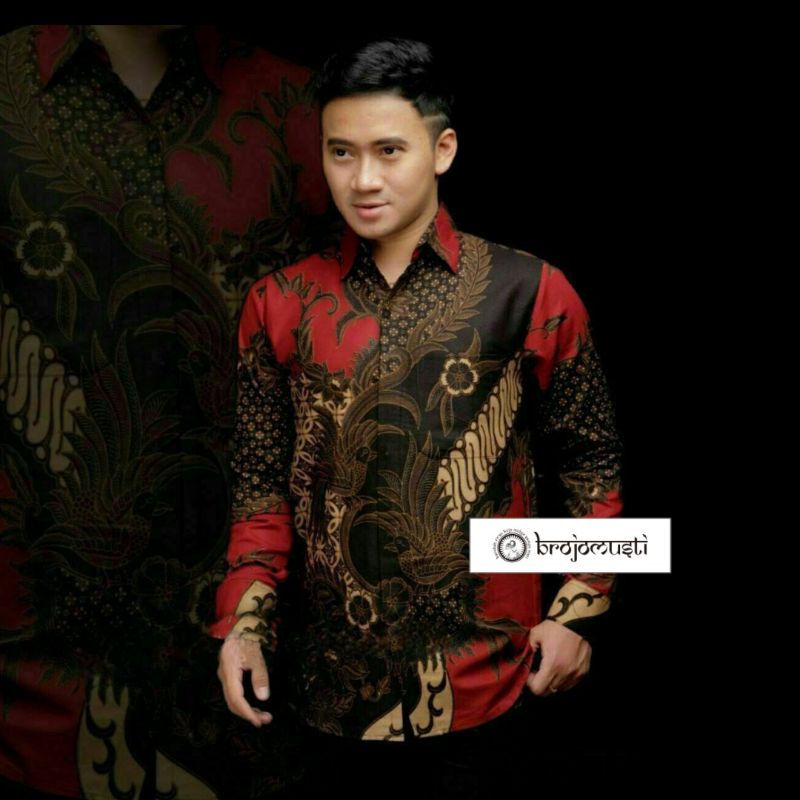 Hem kemeja batik pria lengan panjang modern motif murai new!! atasan batik pria dewasa batik cowok