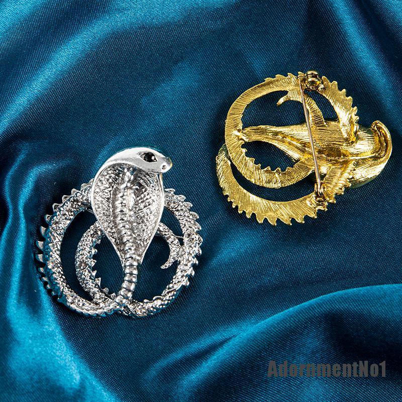 (Adornmentno1) Bros Pin Bentuk Ular Bahan Metal Gaya Retro Untuk Pria