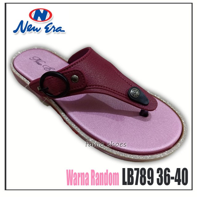 New Era LB 789 36-40 Sandal Flat Wanita Karet Ringan Murah / Sadnal Sehari-hari