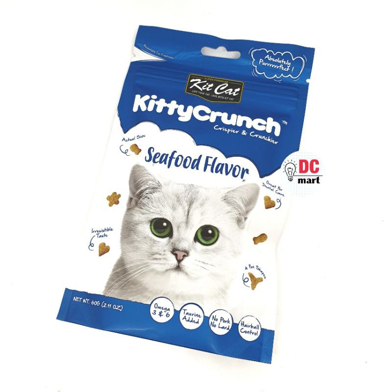 Snack Kucing KITTY CRUNCH KIT CAT - Snack Kering Kucing 60Gram