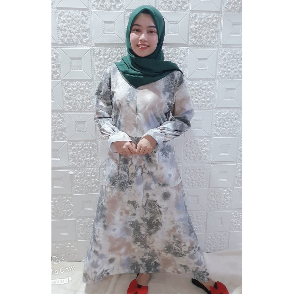 Tie Dye Maxi Dress / Tie Dye Olivia Fashion Hijab Wanita Muslimah Hits Selebgram