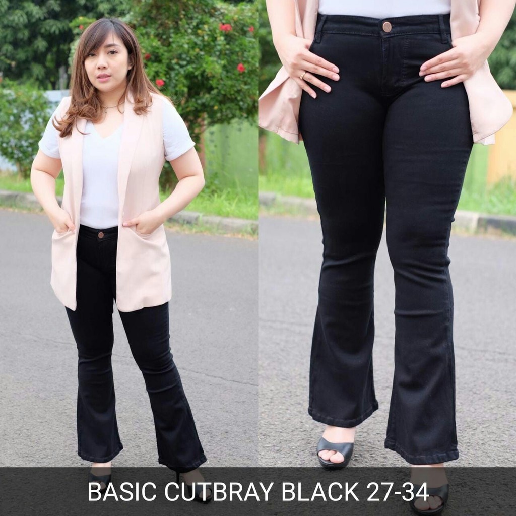 CELANA WANITA  BASIC CUTBRAY JEANS