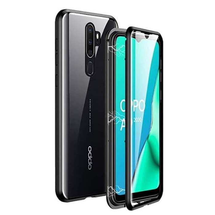 OPPO A9 2020 A5 2020 Premium Clear Aluminium Magnetic  (Casing Original)