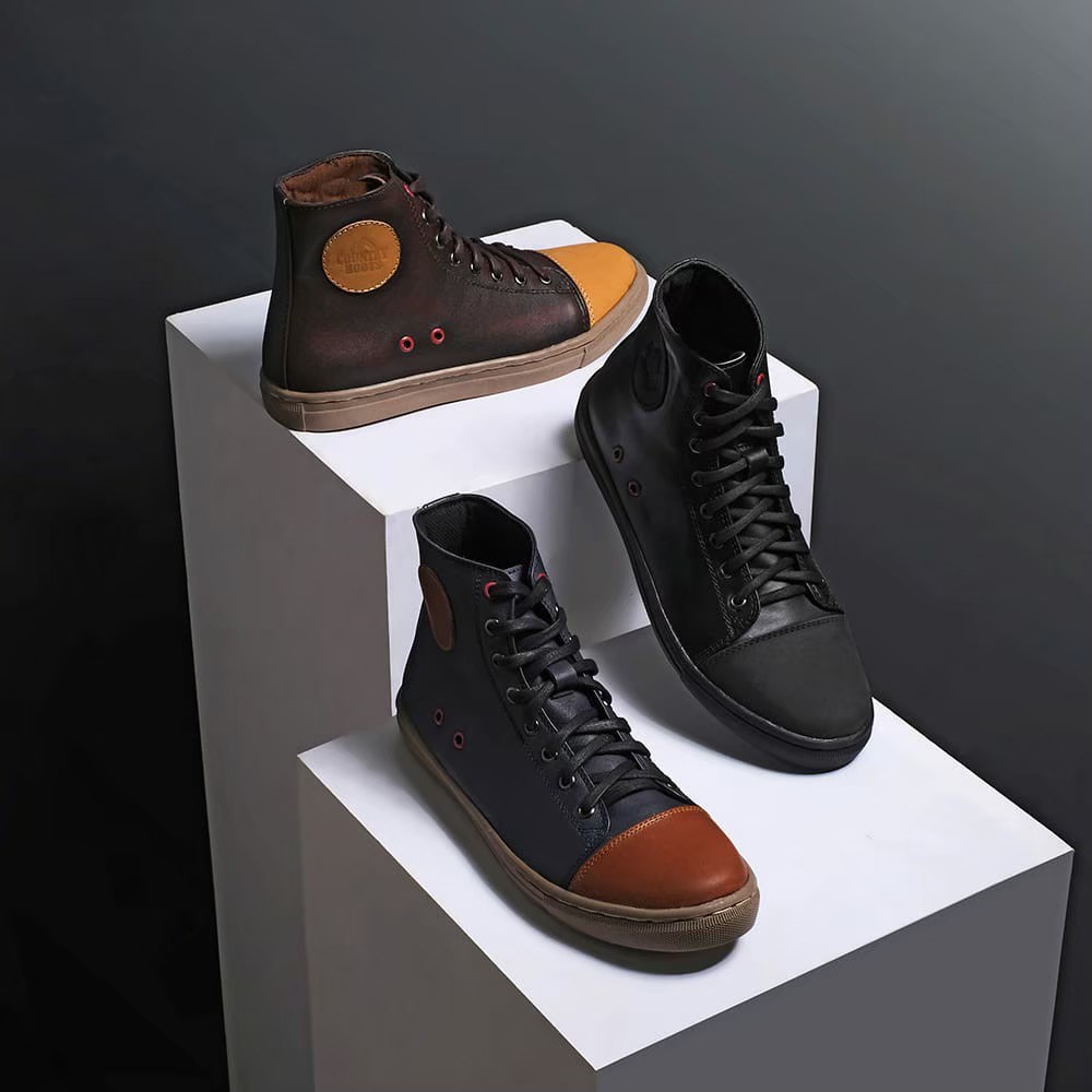 Sepatu Pria Casual Kulit Asli Sepatu Boots COUNTRY BOOTS JAX HIGH Sepatu Sneakers Casual Sepatu Kasu