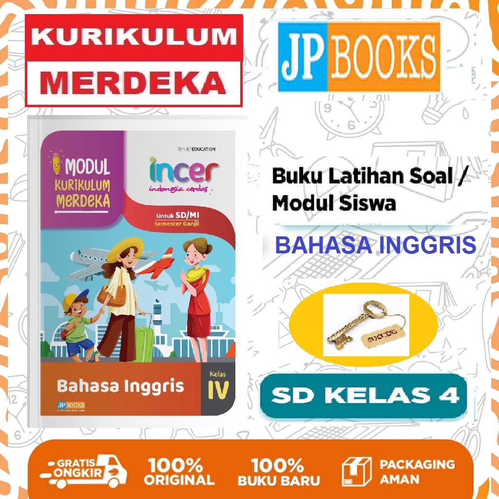 JP Books - Buku Soal INCER Bahasa Inggris SD/MI Kelas 4 Kurikulum Merdeka