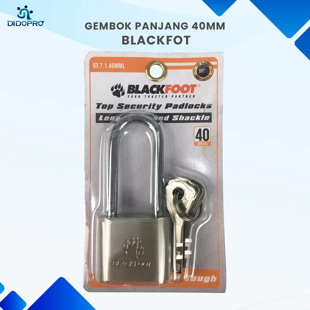 Gembok Pintu Rumah Besi / Gembok Pagar / Padlock Long 40mm Leher Panjang