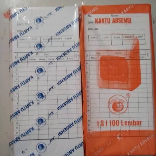 Kartu absen 1 pack