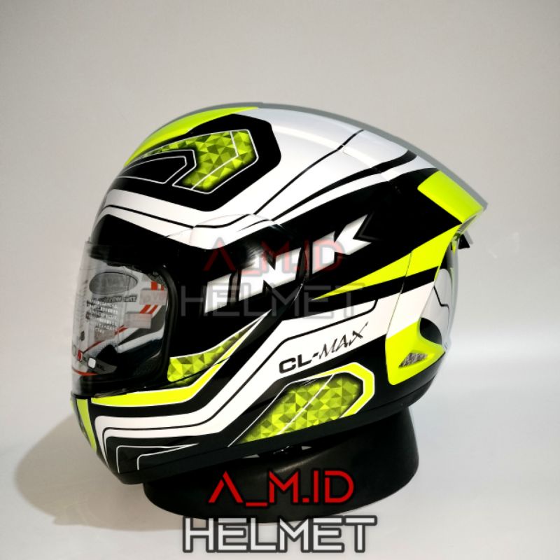 HELM INK CL MAX #5 BLACK WHITE YELLOW INK HELM CLMAX CL-MAX SERI 5 INK FULL FACE
