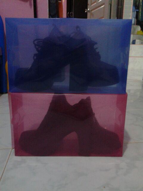 Tgb Kotak Sepatu Transparan / Transparant / Shoebox Dengan Gagang/handle