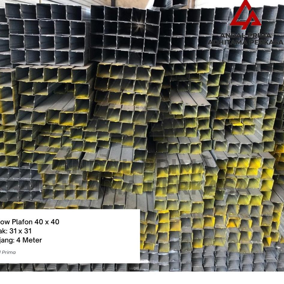 (STOK TERBATAS) Hollow Plafon 40 x 40 x 0.30mm Galvalume - Hollow Gypsum