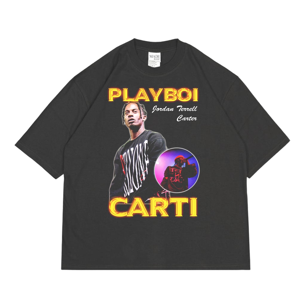 KAOS VINTAGE OVERSIZE PLAYBOI CARTI | UNISEX | KAOS OVERSIZE PLAYBOI CARTI | PLAYBOI CARTI TEES OVER