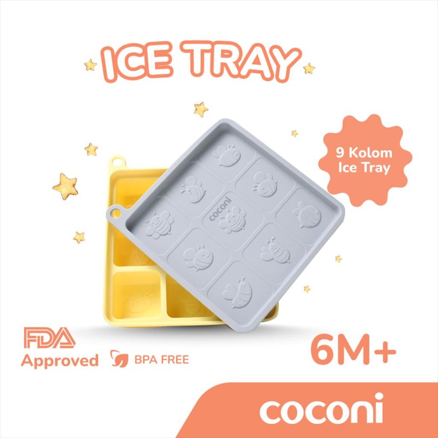 COCONI Silicone Food Ice Tray Cube | Cetakan Makanan / Es Batu MPASI