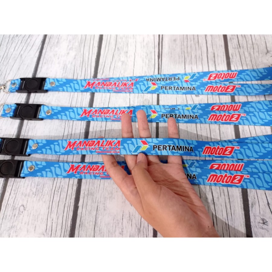 

Lanyard Pertamina Mandalika / Lanyard Mandalika Racing Team / Motogp 2 / Custom Desain Full Printing
