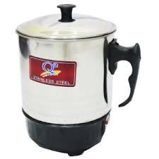 Q2 Panci Pemanas Elektrik Diameter 11cm Electric Heating Mug - Silver
