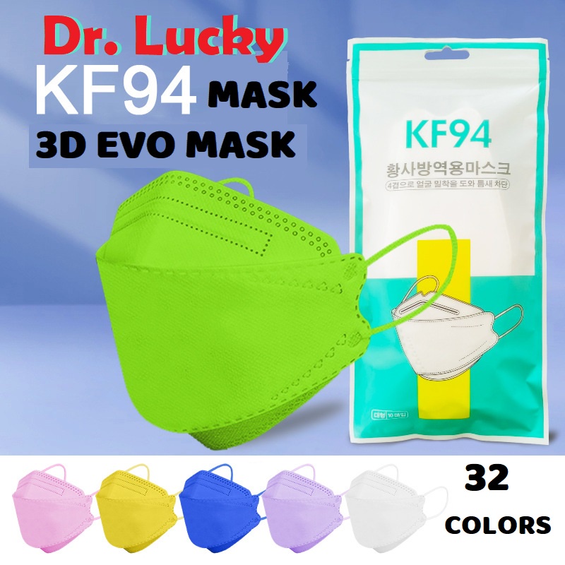 MASKER KF94 DR LUCKY KOREA 4 PLY IMPOR ISI 10 PCS EVO 3D HIGH QUALITY IMPORT KF 94 WARNA 4PLY TERBARU MOUSON WE MASK CAREION