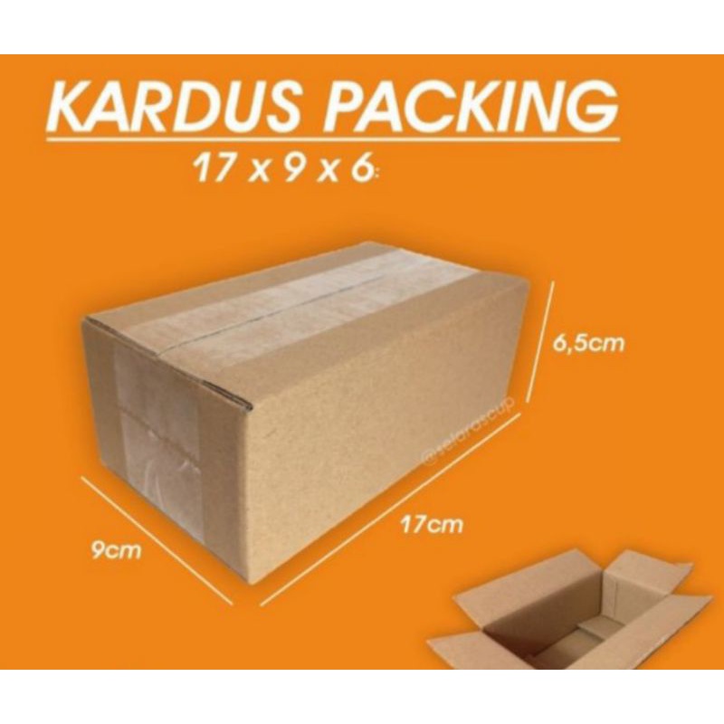 

Kardus Packing olshop 17x9x6 kaku dan kuat.