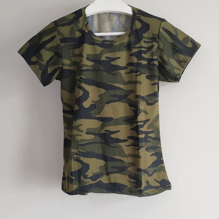 Kaos Tshirt Baju Tumblr Tee Cewek Wanita Army Polos - Hijau Tua, M Op294