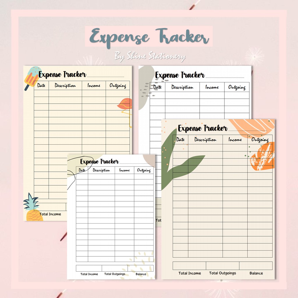 

Expense Tracker/Loose Leaf Expense Tracker/Isi Binder A5 dan B5/Refil Binder Murah