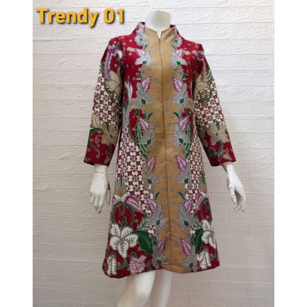 TUNIK / DRESS WANITA BATIK LAPIS FURING BUSUI LAPIS FURING