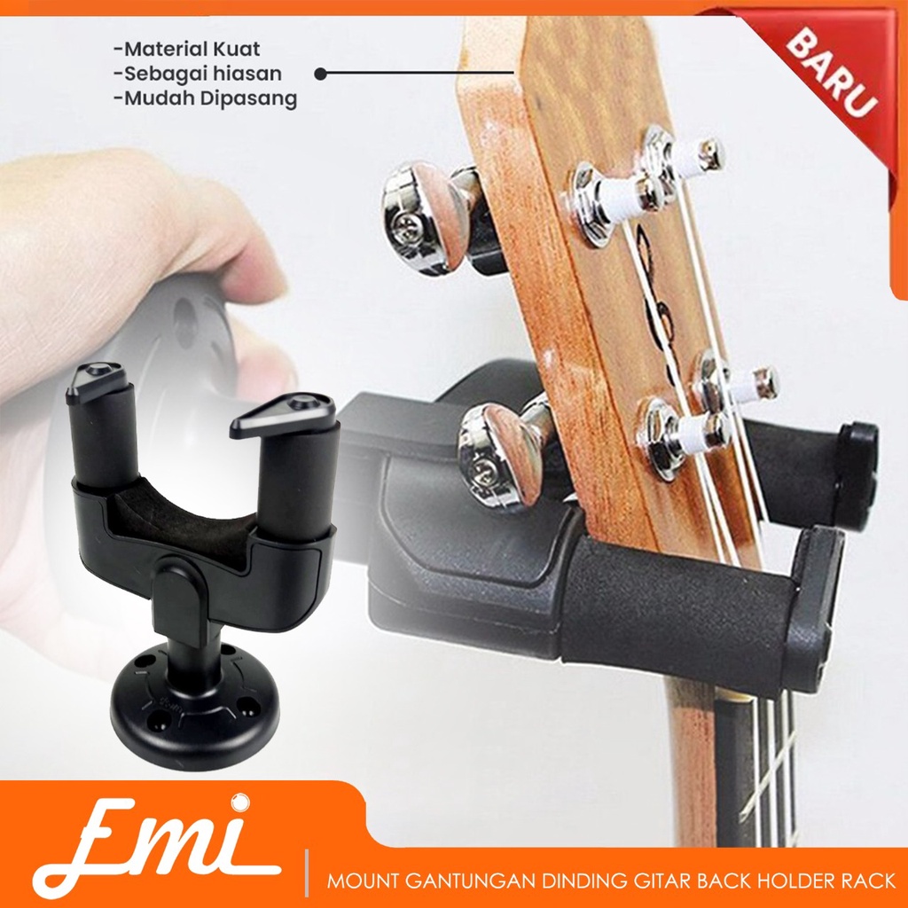 Hanger Mount Gantungan Dinding Gitar Back Holder Rack Ukulele