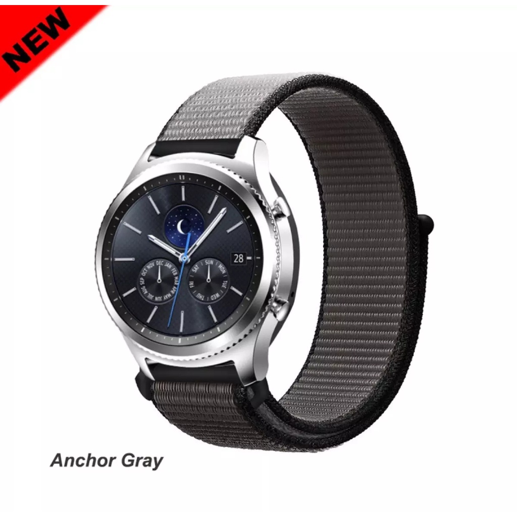 Strap Samsung gear s3 galaxy watch 46mm 3 45mm Huawei watch gt 2 3 46mm nike sport woven nylon Loop tali jam 22mm