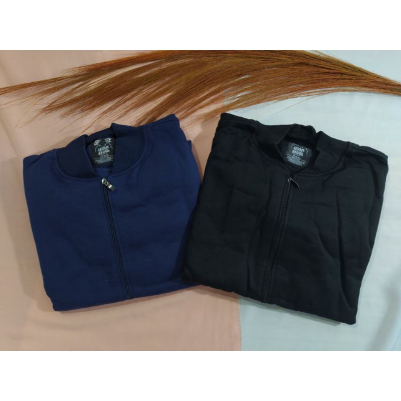 JAKET BOMBER SWEATER ZIPPER HOODIE RESLETING KATUN FLEECE GRAMASI