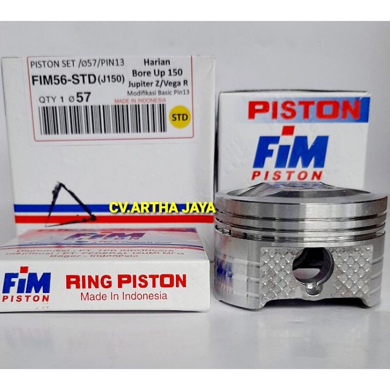 PISTON KIT FIM FIM56 BORE UP YAMAHA JUPITER Z / VEGA R / VEGA R NEW / VEGA ZR / JUPITER ZX 115 ROBOT