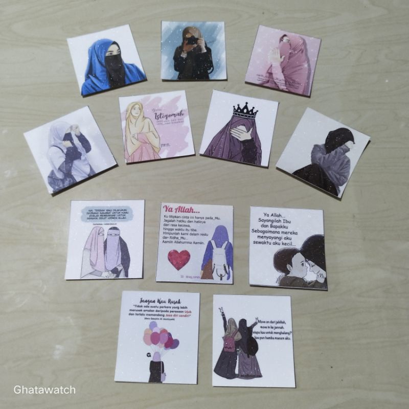 

Stiker vinyl Animasi islami hijab syar'i #2
