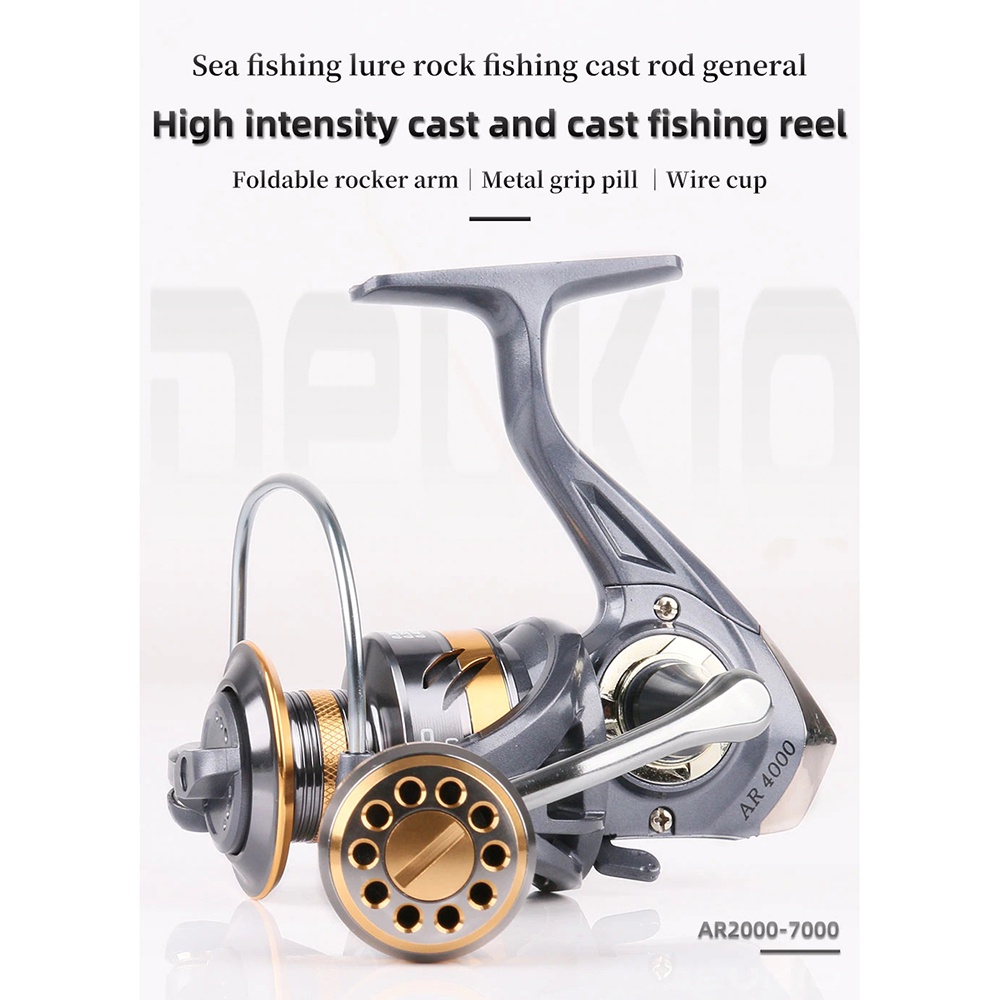 DEUKIO AR2000 Reel Pancing Spinning Fishing Reel 5.2:1 Gear Ratio DRAG 13Kg /reel Terkuat [termurah promo cuci gudang bisa COD] REEL SHIMANO FUGU DAIWA SILVER RAYS REL LAUT REL GALATAMA REEL LAUT REEL GALATAMA REEL TERKUAT REEL POWER HANDEL HANDLE