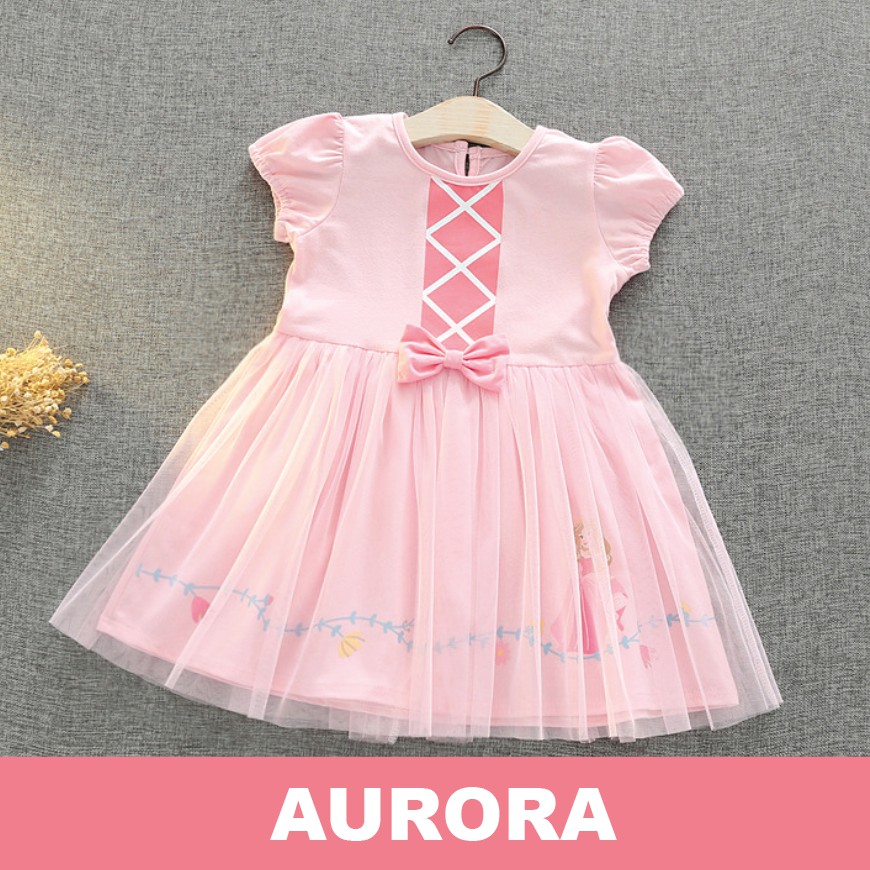 Baju Dress Princess Disney Anak Fotografi Snow white Cinderella Mermaid Belle Sophia Ariel