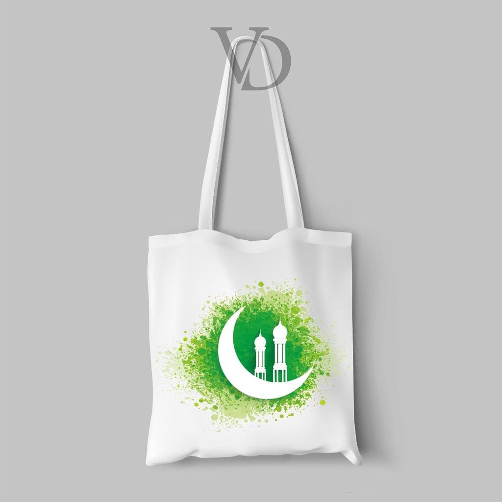 Tote bag Hampers Kanvas Motif Lebaran Eid 1 / tote bag idul fitri eid mubarak ramadan 2022