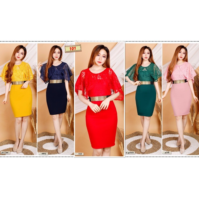 Kathryn collection # 101,  Dres span scuba Import kombinasi brukat gliter free belt